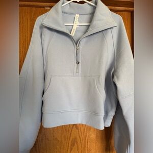 Lululemon Scuba Oversized Funnel Neck Half Zip - Linen